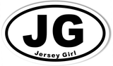 JG Jersey Girl Euro Oval Sticker