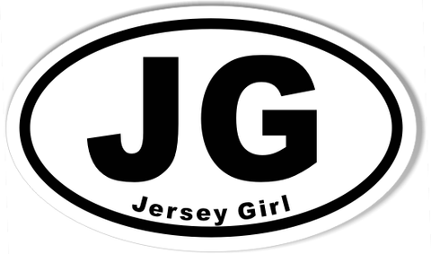 JG Jersey Girl Euro Oval Sticker