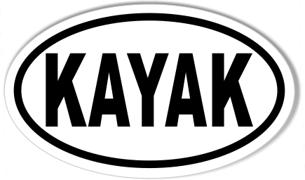 KAYAK Oval Bumper Sticker