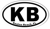 KB Keaton Beach, FL Oval Bumper Stickers