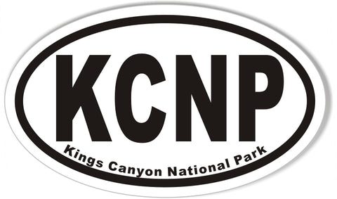 Kings Canyon National Park Oval Sticker