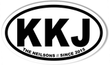 KKJ Custom Oval Bumper Stickers