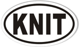 KNIT Euro Oval Bumper Stickers