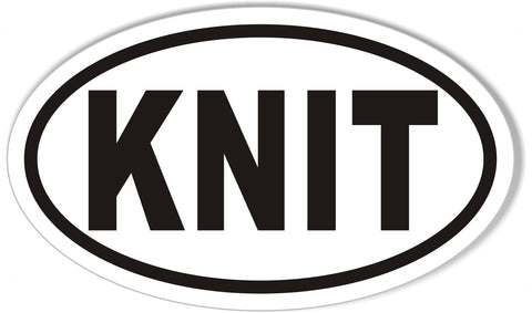 KNIT Euro Oval Bumper Stickers