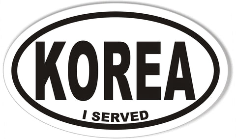 KOREA I SERVED Oval Bumper Stickers