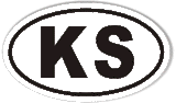 KS Kansas Oval Sticker