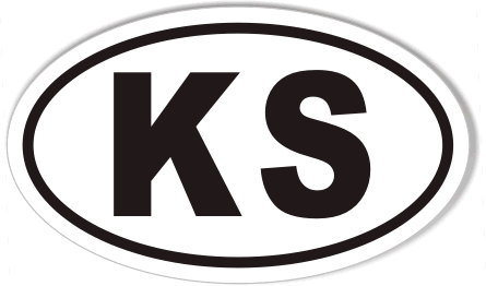 KS Kansas Oval Sticker