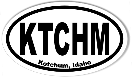 KTCHM Ketchum, Idaho Euro Oval Sticker