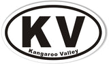 KV Kangaroo Valley Oval Stickers 3x5"