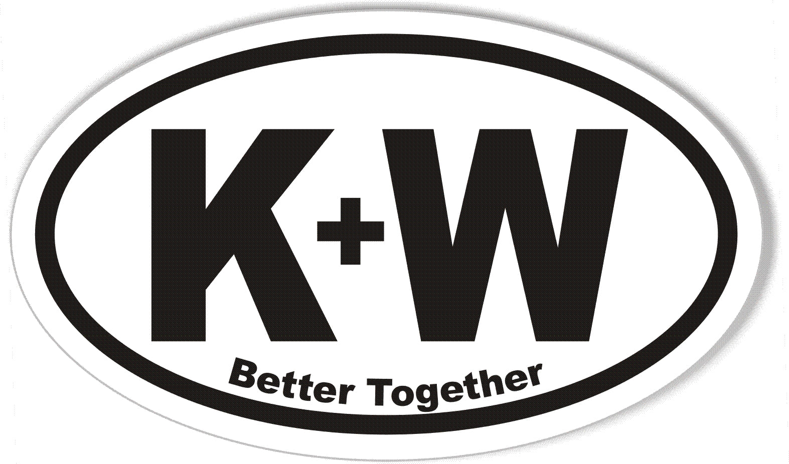 K+W Custom Oval Bumper Stickers – StickerCafe.com