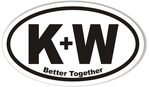 K+W Custom Oval Bumper Stickers