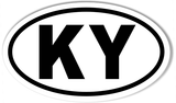 KY Kentucky Oval Sticker