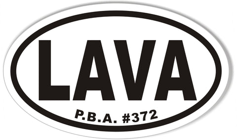 LAVA Custom Oval Bumper Stickers
