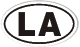 LA Louisana Oval Sticker