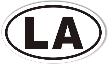 LA Louisana Oval Sticker