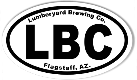 LBC Lumberyard Brewing Company Euro Oval Stickers
