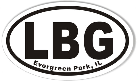 LBG Evergreen Park, IL Oval Bumper Stickers