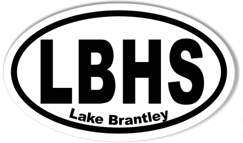 LBHS Lake Brantley Custom Oval Bumper Stickers