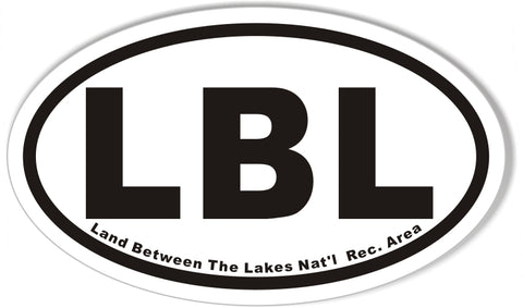 LBL Land Between the Lakes Oval Sticker