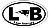 LB Lake Brantley Custom Oval Bumper Stickers with Patriot