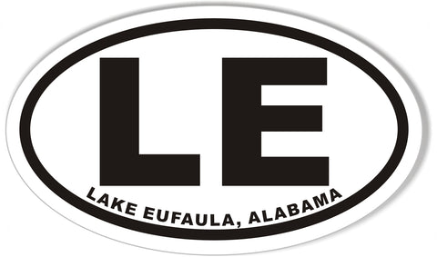 LE LAKE EUFAULA, ALABAMA Oval Bumper Stickers