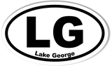 LG Lake George Oval Bumper Stickers