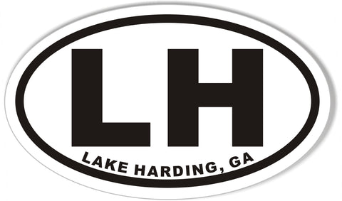 LH LAKE HARDING, GA Oval Bumper Stickers