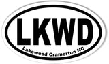 LKWD 3x5 Inch Custom Oval Bumper Stickers