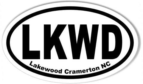 LKWD 3x5 Inch Custom Oval Bumper Stickers