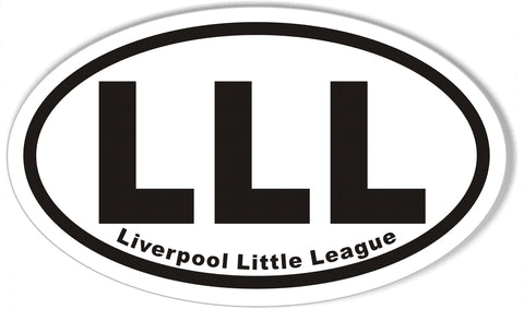 LLL Liverpool Little League Oval Bumper Stickers
