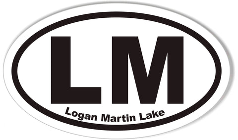 Logan Martin Lake  Custom Oval Bumper Stickers