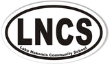 LNCS Lake Nokomis Community School Custom Oval Bumper Stickers