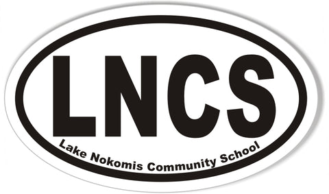 LNCS Lake Nokomis Community School Custom Oval Bumper Stickers