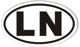 LN Oval Bumper Stickers