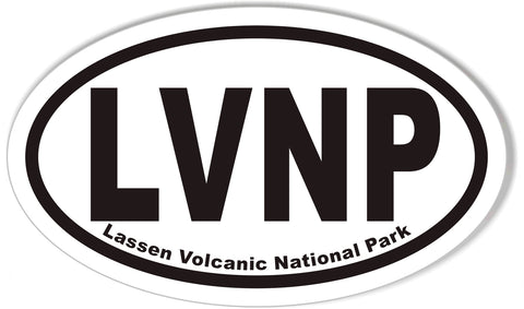 LVNP Lassen Volcanic National Park Oval Bumper Stickers