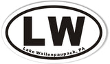 LW Lake Wallenpaupack Oval Stickers