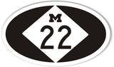 M-22 Michigan Highway Sticker