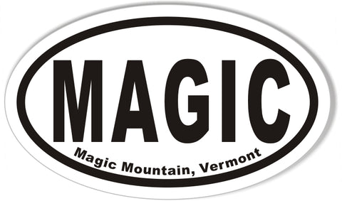 MAGIC Magic Mountain, Vermont Oval Stickers
