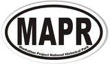 MAPR Manhattan Project National Historical Park Oval Bumper Stickers