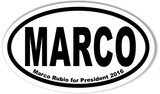 MARCO Rubio for President Euro Oval Sticker