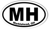 MH Marblehead, OH Euro Oval Bumper Stickers