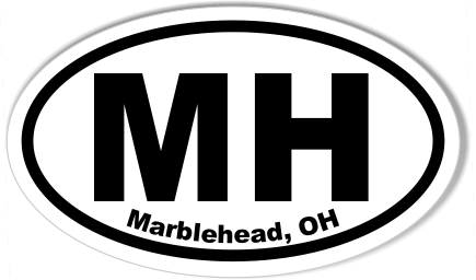 MH Marblehead, OH Euro Oval Bumper Stickers