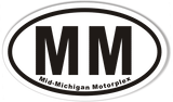 MM Mid-Michigan Motorplex Euro Oval Bumper Stickers