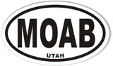 MOAB UTAH Oval Bumper Stickers