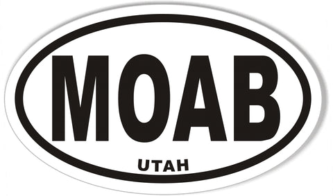 MOAB UTAH Oval Bumper Stickers