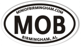 MOB MINIOFBIRMINGHAM.COM Euro Oval Bumper Stickers