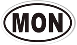 MON Oval Bumper Stickers