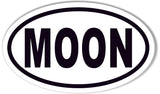 MOON Oval Bumper Stickers