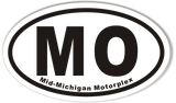 MO Mid-Michigan Motorplex Euro Oval Bumper Stickers