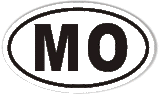 MO Missouri Oval Sticker